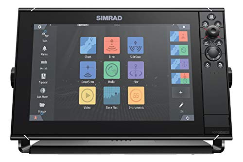 Simrad NSS12 Evo3S - 12-inch Multifunction Fish Finder Chartplotter with Preloaded C-MAP US Enhanced Charts