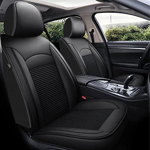 DISUTOGO Car Seat Covers Fit for Toyota Avalon 2007-2023 Seat Cover Full Set 5 Seats Faux Leather Waterproof Seat Cushion Vehicle Protector Airbag Compatible Black