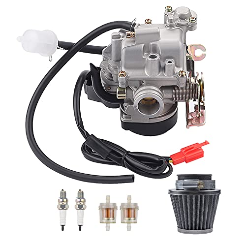 AloneGoer 49cc scooter 50cc Carburetor for 139QMB GY6 18mm 49 50cc 4 Stroke Scooter Fits Wildfire Roketa Moped ATV Go Kart Quads Buggy Kymco Taotao Engine 18mm Carb kit