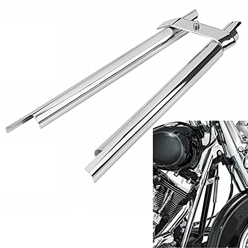 XMMT Chrome Front Frame Down Tube Covers for Harley Softail Fatboy Heritage Springer Deluxe FLSTN FLSTF FLST