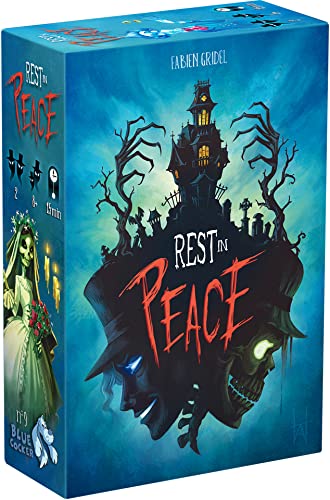 Blue Cocker Rest in Peace Board Game | Strategy Card Game | Fast-Paced Hand Management Game | Scary Game for Adults and Kids | Ages 8+ | 2 Players | Average Playtime 15 Minutes, Various, (BLC015RE)