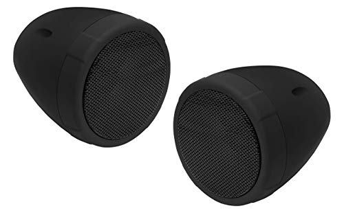 BOSS Audio Systems MCBK425BA Motorcycle Speaker System - 2 3 Inch Weatherproof Speakers with Built-in Amplifier,1 Volume Control, Great for Use with ATVs Motorcycles and All 12 Volt Vehicles (Renewed)