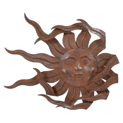 Oligsky 21" H Metal Sun Wall Decor Outdoor SunGardenDecor Waterproof Weatherproof