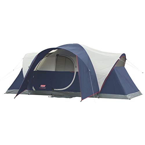 Coleman Elite Montana Camping Tent with LED Lights, Weatherproof 8-Person Family Tent with Included Carry Bag, Rainfly, Air Vent, and LED Lights with 3 Settings