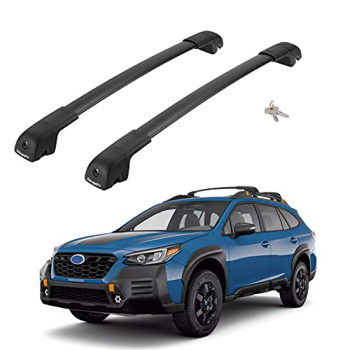 BougeRV Car Roof Rack Cross Bars for 2020-2023 Subaru Outback Wilderness with Lock, Aluminum Cross Bar for Rooftop Cargo Carrier Luggage Kayak Canoe Bike Snowboard