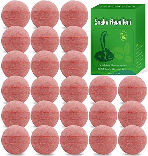 24Pcs Snake Away Repellent for Outdoors Indoor, Snake Repellent Balls for Snakes Rats and Other Pests, for Yard Lawn Garden Camping Fishing, Natural Plant Formula Pest Insect Control, Pet Safe