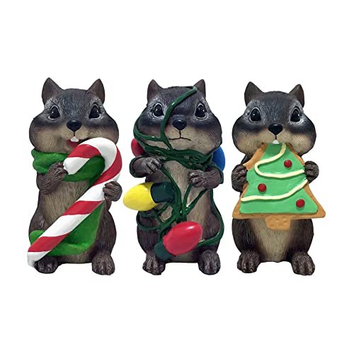 Design House 339499 Holiday Chipmunks, Multicolor