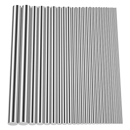 DYWISHKEY Stainless Steel Rods Assortment Kit, Diameter 1.0-8.0mm for DIY Craft Making, Handle Pin (27 Pieces)