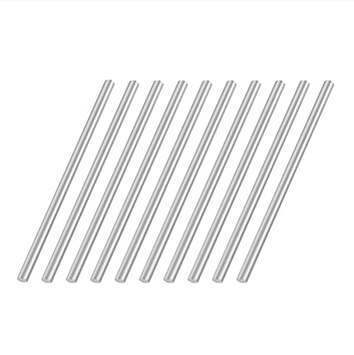 VictorsHome 4mm x 100mm 304 Stainless Steel Round Rod, Metal Solid Shaft Rods Lathe Bar Stock for DIY Crafts Model Car Helicopter Airplane 10pcs