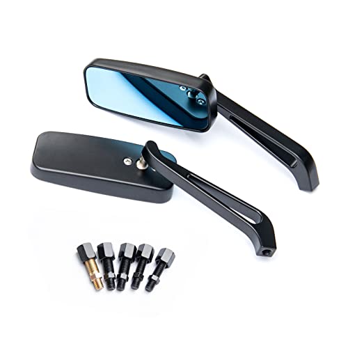 WTZMOTO Handlebar Mirrors for Motorcycle - 8mm/10mm Doubletakes Rear View Mirror for Motorbike New Aftermarket Parts Compatible with Honda Fury, Grom, Ruckus, Kawasaki, Yamaha, Suzuki