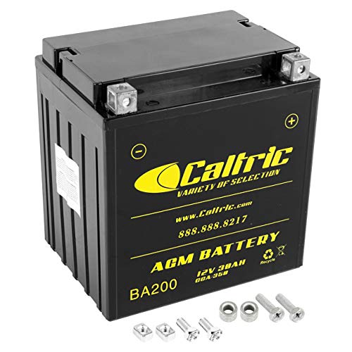 Caltric Agm Battery Compatible with Harley Davidson Flhtcui Ultra Classic Electra Glide 1997-2006
