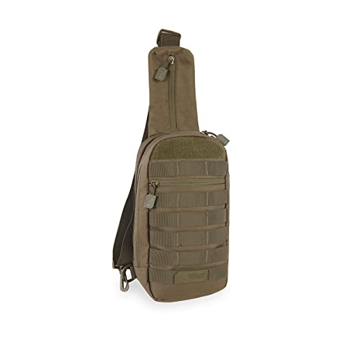 HIGHLAND TACTICAL Tactical Sling Bag, Dark Green