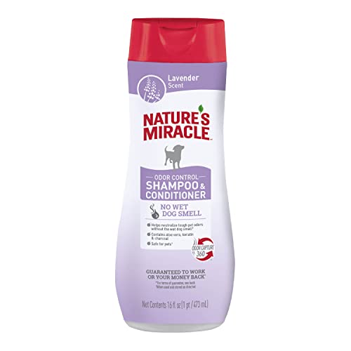 Natures Miracle Odor Control Shampoo & Conditioner, 16 Ounces, Lavender Scent