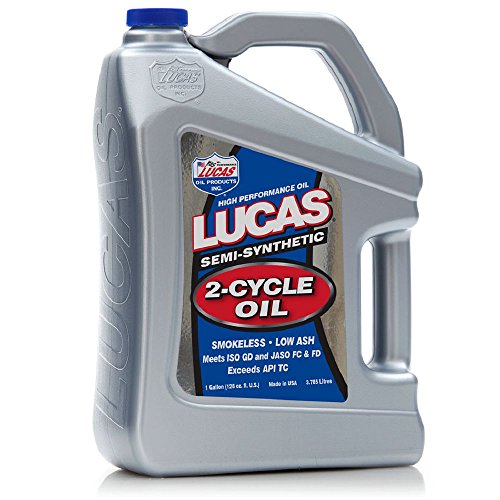 Lucas Oil (10115-4PK Semi-Synthetic 2-Cycle Oil - 1 Gallon, (Pack of 4)