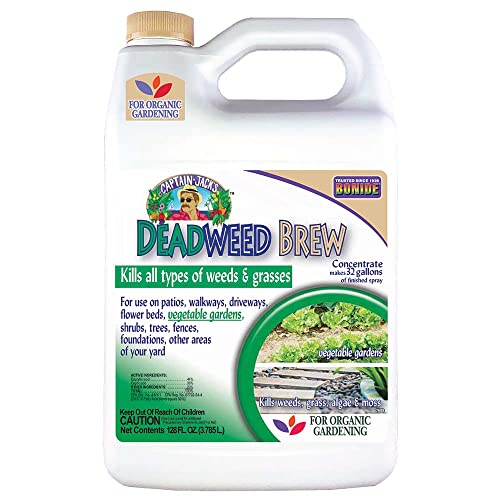 Bonide Captain Jack's Deadweed Brew, 128 oz Concentrate for All Types of Weeds and Grasses, for Organic Home Gardening