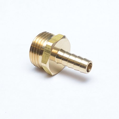 Brass 3/8" Hose ID/Hose Barb to Male 3/4" GHT Garden Hose Thread Straight Brass Fitting House/Boat/Lawn/Power Wash/Irrigation