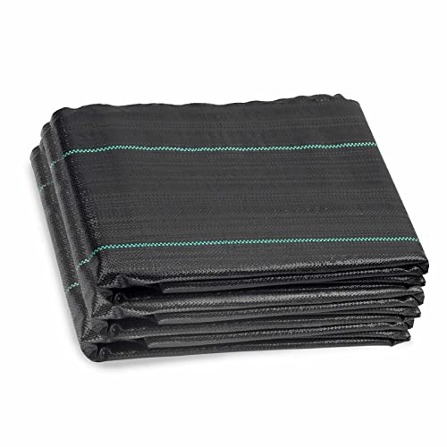 Groweco Weed Barrier Landscape Fabric Heavy Duty 6FT X 50FT Premium 3.2oz Ground Cover Weed Block Gardening Mat,Woven Geotextile Fabric for Underlayment,Commercial Driveway Fabric