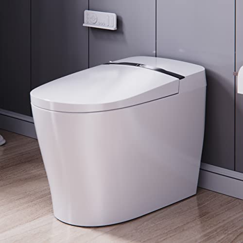 ELLAI MT-07G Smart Toilet, One-piece Bidet Toilet with Auto-Flush, Warm Water, Air Drying Function, Heated Seat, Bathrooms Modern Elongated Toilet with LED Display