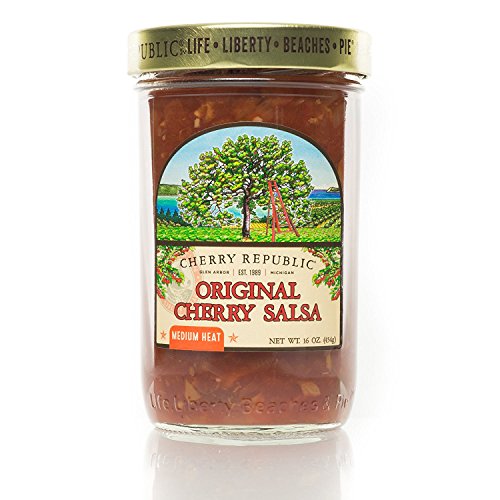 Cherry Republic Original Cherry Salsa - Medium Heat Salsa Mix with Authentic Michigan Cherries - Sweet & Spicy Fruit Salsa - Works Great as a Recipe Ingredient & Dip - 16 Ounces