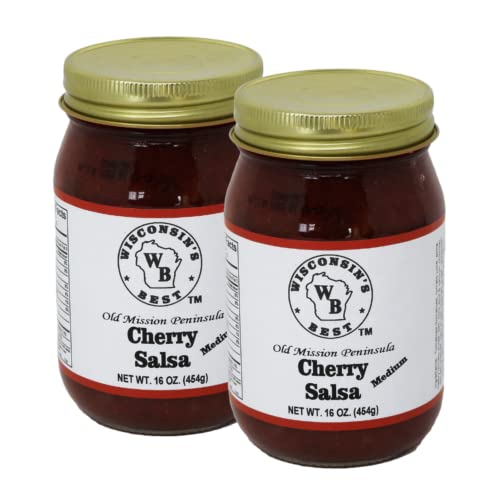 Wisconsin's Best- Cherry Salsa, Medium 16oz. (2 Pack)