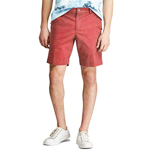 Chaps Men's 9" Inseam Stretch Twill Short, CABIN RED, 30