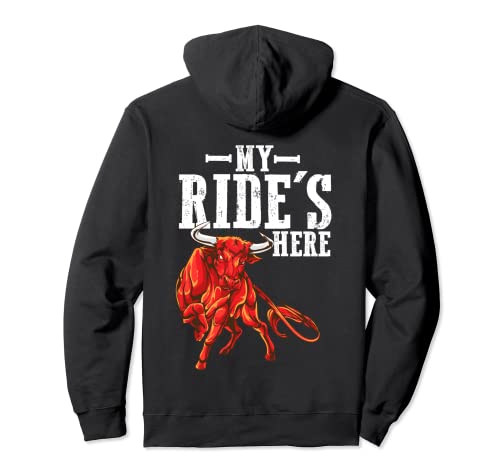 Bull Riding PBR Rodeo Bull Riders for Western Ranch Cowboys Pullover Hoodie