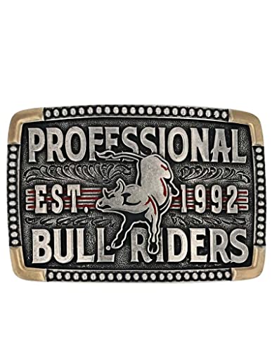 Montana Silversmiths Officially Licensed PBR Western Belt Buckle (1992 Bull Riders)