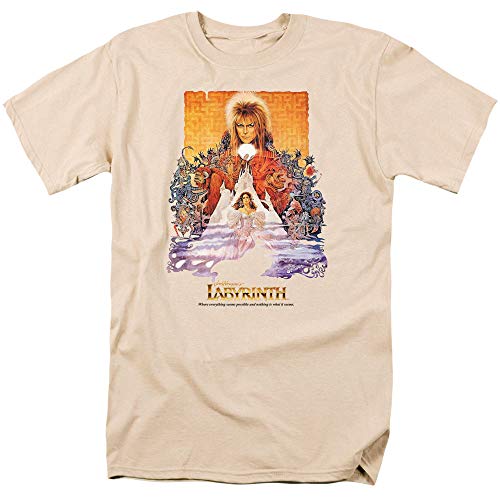 Labyrinth David Bowie Goblin King Movie T Shirt & Stickers (Cream) Small