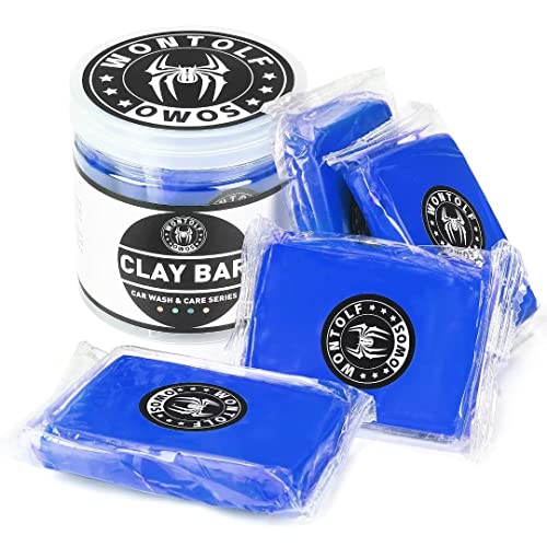 Wontolf Car Clay Bar 4 Pack 100g Premium Grade Clay Bars Auto Detailing Magic Clay Bar Kit Cleaner Car Detailing Kit with Washing and Adsorption Capacity for Car Detailing Car Wash Clean