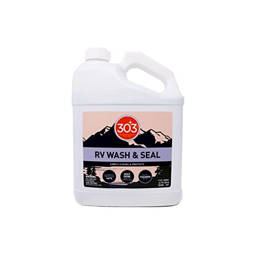 303 RV Wash & Seal - Clean, Streak-Free Finish, pH Neutral with High Foaming Formula, Provides A Deep Gloss Finish on RVs, Campers, Pop-ups, and Motorhomes, 1 Gallon (30240)