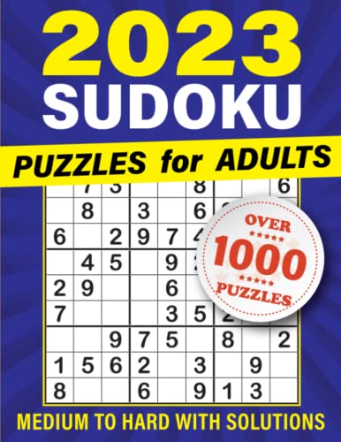 1000+ Sudoku Puzzles for Adults: From Medium to Hard with Full Solutions