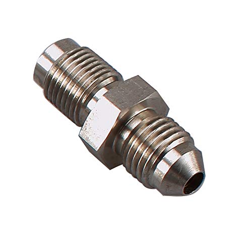 AC PERFORMANCE -3 AN Male Flare to M10 x 1.5 Inverted Seat Straight Stainless Steel AN3 3/8x24 Male Thread Flare Brake Line Union Tube Hose Fitting Adapter