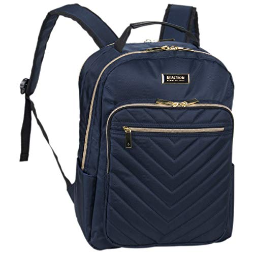 Kenneth Cole Reaction Women's Chelsea 15" Laptop Bag Computer Bookbag for Work,College, Nurse, Travel Daypack Purse Backpack, Navy, One Size