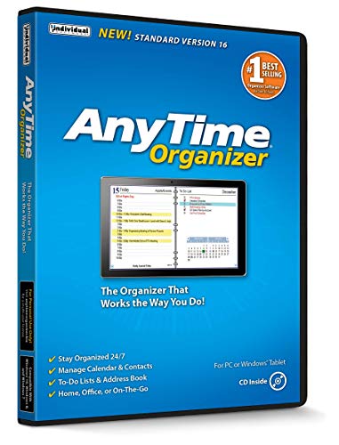 Individual Software AnyTime Organizer Standard 16 - Organize Your Calendar, To-Dos and Contacts!