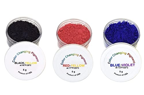 Temperature Activated Thermochromic Powder Pigments Multicolor Pack Perfect for Color Changing Tumblers Science Experiments Resin Jewelry Slime