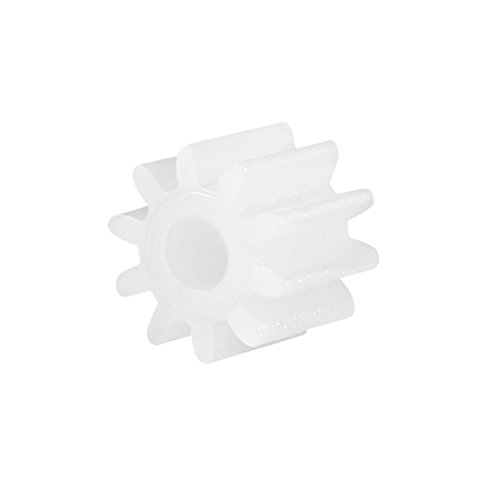 uxcell 50pcs Plastic Gears White 10 Teeth Model 102A Reduction Gear Plastic Worm Gears for RC Car Robot
