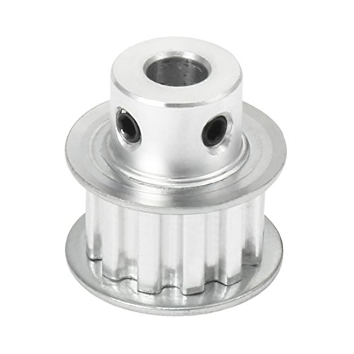 uxcell Aluminum XL 12 Teeth 6mm Bore Timing Belt Pulley Flange Synchronous Wheel for 10mm 1pcs