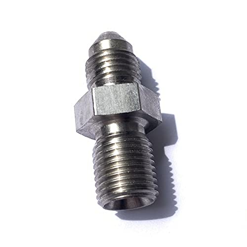 AC PERFORMANCE Stainless Steel Male Flare -3 AN to M10 x 1.0 Male Metric Thread Pipe Brake Fitting Adapter