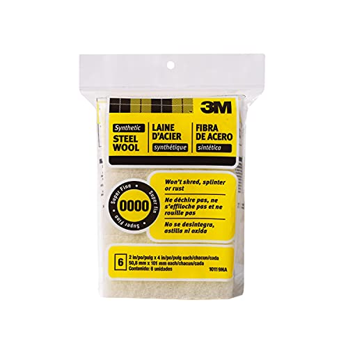 3M Synthetic Steel Wool Pads, 6-Pads
