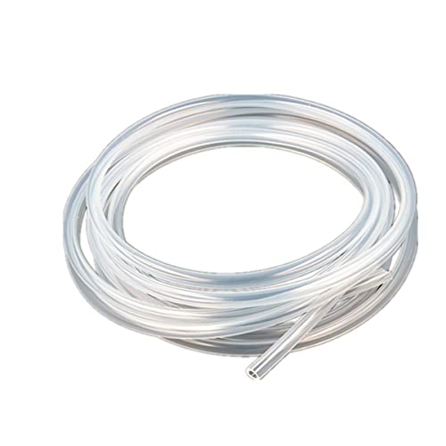 TOP-VIGOR Clear Silicon Tube 6mm ID x 8mm OD 3.28ft(1m) Length, Food Grade Silicon Rubber Tube Soft Silicon Hose High Temp for Home Brewing, Wine Making, Aquaponics, Water Pipe, Pump Transfer
