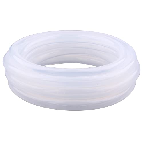DERPIPE Food Grade Silicone Tubing - 3/8" ID x 1/2" OD , Pure Silicon Hose High Temp Home Brewing Winemaking, Pump Transfer, 3 Meters(10ft) Length