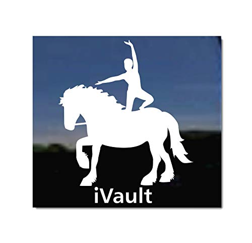 iVault Equestrian Vaulting Horse Trailer Vinyl Window Decal Sticker