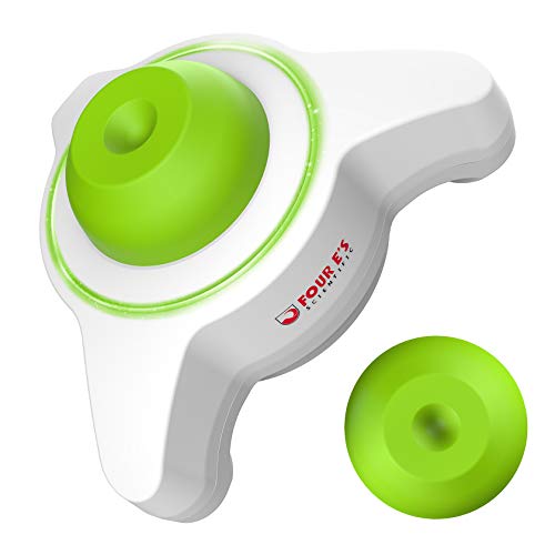 Mini Vortex Mixer with Extra Interchangeable Silicone Cap, 5600rpm, Four E's Scientific Lab Vortex Shaker with USB Interface for Charging, Touch Function, 6mm Orbital Diameter, Green