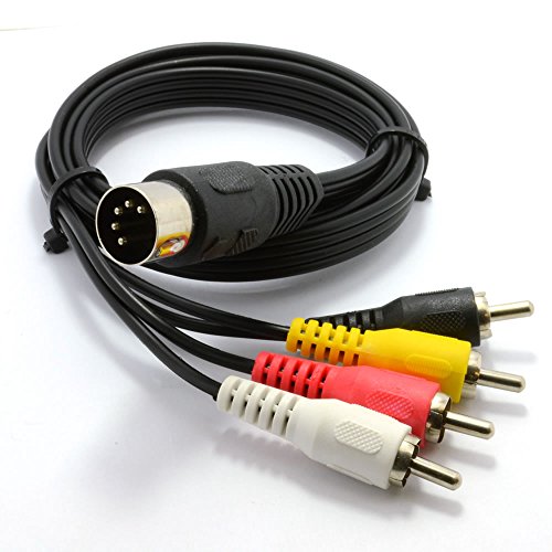 kenable 5 Pin Male Din Plug to 4 x RCA Phono Male Plugs Audio Cable 2m (~6 feet)