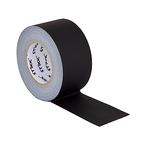 STIKK Gaffer Tape - Black Gaffers Tape - 3 inch x 60 Yards - Pro Gaff Tape for Staging Work - Grafting Tape for Filming, Photography, Radio - Effective Heavy-Duty Water Resistant Gaff Tape