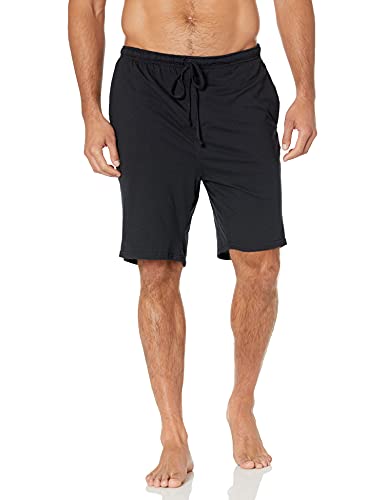 Amazon Essentials Men's 9 Knit Pajama Short (Available in Big & Tall), Black, Medium