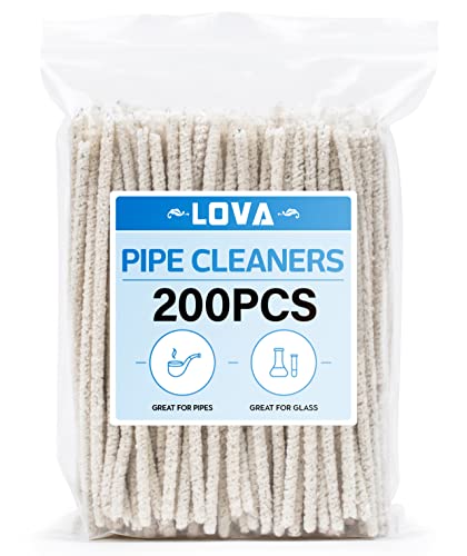 Pipe Cleaners (200 Hard Bristle) for Arts and Crafts and Glass and Pipe Smoking, Easily Cleans and Crafts! Hard Bristle Pipe Cleaners for Pipe Smoking for Glass Long White Pipe Cleaners Craft Supplies