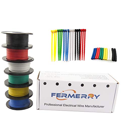 16 Gauge Wire Silicone Stranded Wire Tinned Copper Wire 25Ft Each 6 Colors Flexible Electrical Wire 16 AWG Hook up from Fermerry