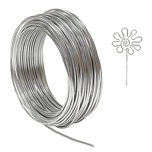 Tenn Well 2mm Aluminum Wire, 100 Feet 12 Gauge Sculpting Wire, Bendable Metal Wire for Armature, Jewelry Making, Doll Making, Crafting, Gardening, Bonsai Training