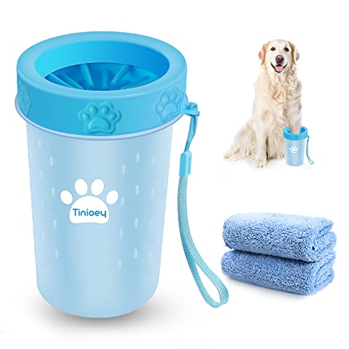 Tinioey Dog Paw Cleaner for Medium Dogs, Dog Paw Washer Pet Paw Cleaner Muddy Paw Cleaner, Dog Foot Washer Paw Buddy Paw Scrubber Paw Plunger